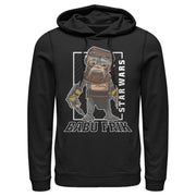 Men's Star Wars: The Rise of Skywalker Babu Frik Portrait  Adult Pull Over Hoodie