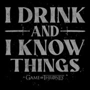 Men's Game of Thrones I Drink and I Know Things Gray  Adult T-Shirt