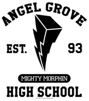 Men's Power Rangers Angel Grove High School  Adult T-Shirt