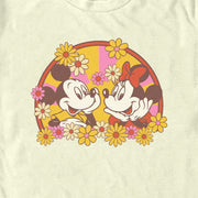 Men's Mickey & Friends Floral Couple  Adult T-Shirt