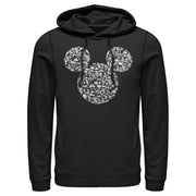 Men's Mickey & Friends Filled With Faces  Adult Pull Over Hoodie