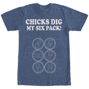 Men's CHIN UP Chicks Dig My Six Pack  Adult T-Shirt