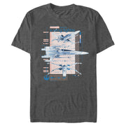 Men's Star Wars: The Rise of Skywalker X-Wing Details  Adult T-Shirt