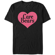 Men's Care Bears Pink Classic Heart Logo  Adult T-Shirt