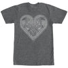 Men's Lost Gods Henna Heart Print  Adult T-Shirt