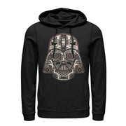 Men's Star Wars Henna Darth Vader Helmet Print  Adult Pull Over Hoodie