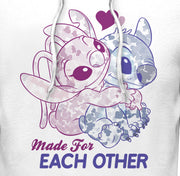 Men's Lilo & Stitch Made for Each Other  Adult Pull Over Hoodie