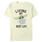 Men's Star Wars: The Mandalorian Grogu Living My Best Life  Adult T-Shirt