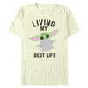 Men's Star Wars: The Mandalorian Grogu Living My Best Life  Adult T-Shirt