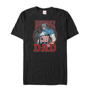 Men's Marvel Father's Day Captain America Honorable  Adult T-Shirt