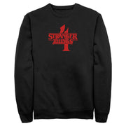 Men's Stranger Things Red Logo 4  Adult Sweatshirt