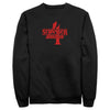 Men's Stranger Things Red Logo 4  Adult Sweatshirt