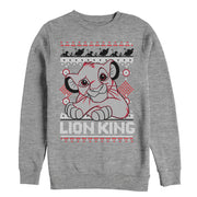 Men's Lion King Ugly Christmas Simba  Adult Sweatshirt