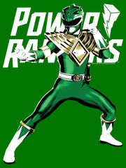 Men's Power Rangers Green Ranger Fighting Stance  Adult T-Shirt