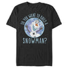 Men's Frozen Olaf Build Snowman  Adult T-Shirt