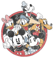 Men's Mickey & Friends Retro Group Shot  Adult T-Shirt