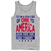 Men's CHIN UP 4th of July America How Free are You Tonight  Adult Tank Top