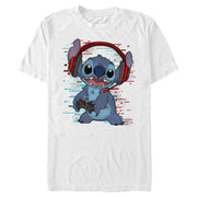 Men's Lilo & Stitch Red and Blue Gamer  Adult T-Shirt