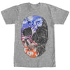 Men's Lost Gods Hawaiian Print Skull  Adult T-Shirt