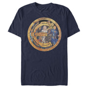 Men's Marvel Eternals Group Gold Badge  Adult T-Shirt