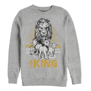 Men's Lion King Savannah Sunset Crew  Adult Sweatshirt