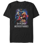 Men's Marvel Doctor Strange in the Multiverse of Madness Distressed Group Shot  Adult T-Shirt