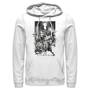 Men's Marvel Eternals Greyscale Poster  Adult Pull Over Hoodie