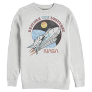 Men's NASA Explore The Universe Circle Portrait  Adult Sweatshirt