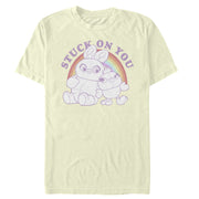 Men's Toy Story Ducky & Bunny Stuck on You Rainbow  Adult T-Shirt