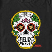 Men's Creed III Felix Chavez Sugar Skull Logo  Adult T-Shirt