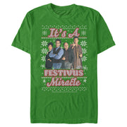 Men's Seinfeld It's A Festivus Miracle Sweater Print  Adult T-Shirt