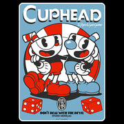 Men's Cuphead Mugman and Cuphead Dice Poster  Adult T-Shirt