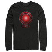 Men's Zack Snyder Justice League Cyborg Logo  Adult Long Sleeve Shirt