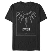 Men's Marvel Black Panther Necklace Power  Adult T-Shirt