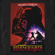 Men's Star Wars: Return of the Jedi Return of the Jedi The Saga Continues Poster  Adult T-Shirt