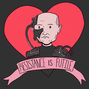 Men's Star Trek: The Next Generation Valentine's Cartoon Borg Picard Heart Resistance Is Futile  Adult Sweatshirt