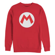 Men's Nintendo Mario Circle Icon  Adult Sweatshirt