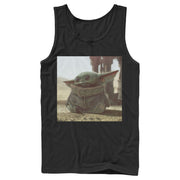 Men's Star Wars: The Mandalorian The Child Square Frame  Adult Tank Top