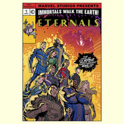 Men's Marvel Eternals Heroes Comic Book Cover  Adult T-Shirt