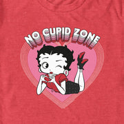 Men's Betty Boop No Cupid Zone  Adult T-Shirt