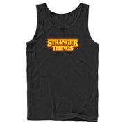 Men's Stranger Things Orange Logo  Adult Tank Top