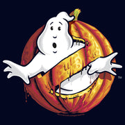 Men's Ghostbusters Halloween Pumpkin Logo  Adult T-Shirt