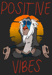 Men's Lion King Rafiki Positive Vibes Meditation  Adult T-Shirt