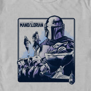 Men's Star Wars: The Mandalorian Warriors Poster  Adult T-Shirt