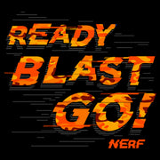 Men's Nerf Orange Ready Blast Go  Adult T-Shirt