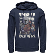 Men's Star Wars: The Mandalorian This Is The Way Mando  Adult Pull Over Hoodie