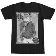 Men's Lost Gods Tattooed Fox Man  Adult T-Shirt