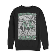 Men's Marvel St. Patrick's Day Spider-Man Vintage Amazingly Lucky  Adult Sweatshirt