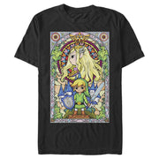 Men's Nintendo Legend of Zelda Glass  Adult T-Shirt