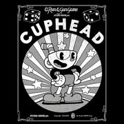 Men's Cuphead Black and White Poster  Adult T-Shirt